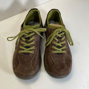 Dansko brown suede lace up shoes 4401062000.: